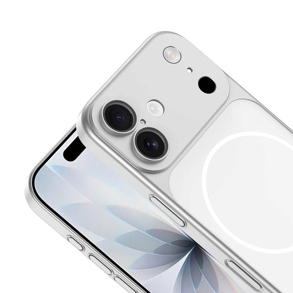 Apple iPhone 16 Kılıf Zore M-Safe Şarj Özellikli Kamera Korumalı Spark Kapak Turuncu