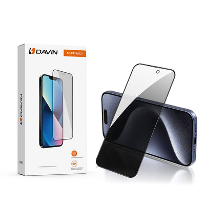 Apple iPhone 16 Plus Davin 5D Privacy Cam Ekran Koruyucu Siyah