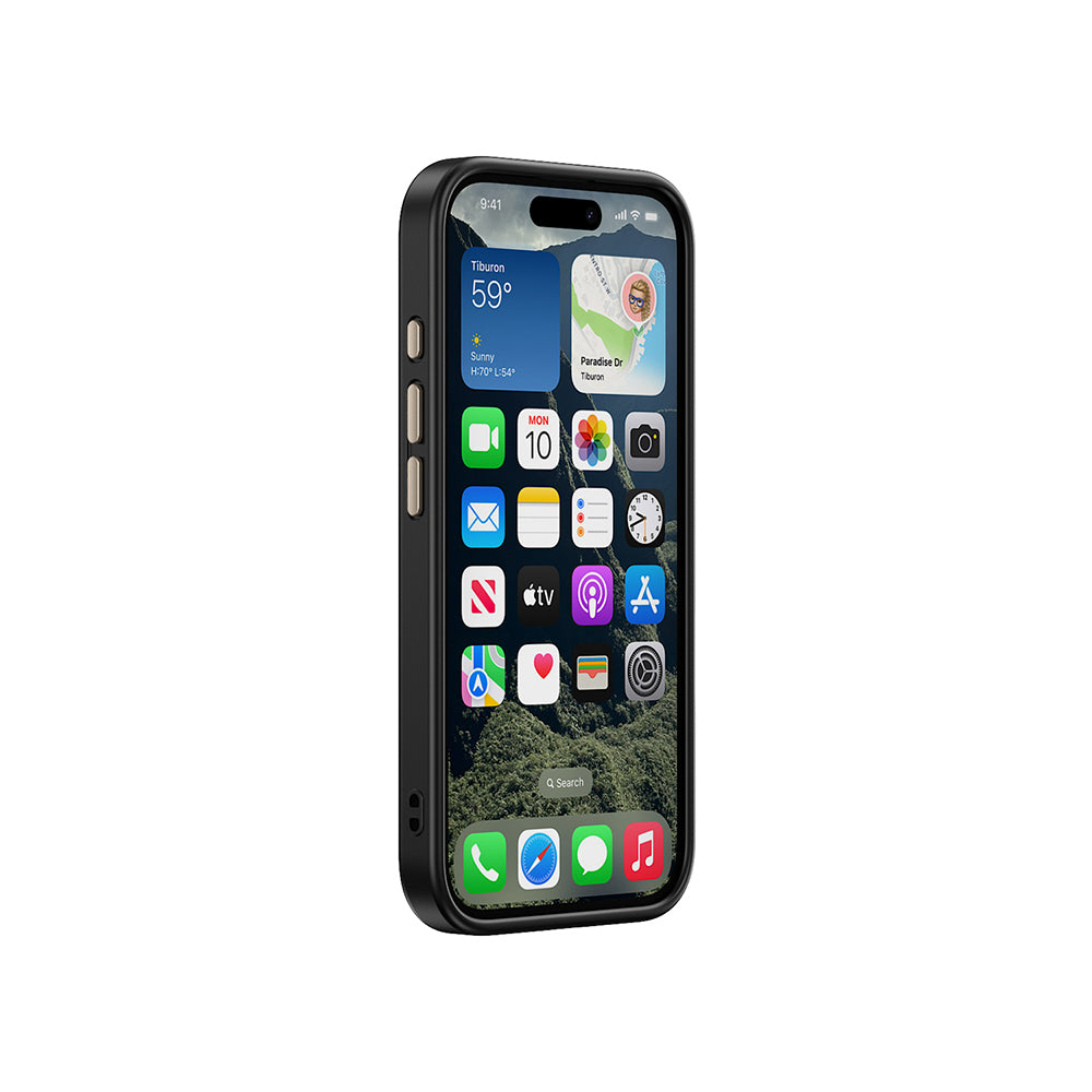 Apple iPhone 16 Plus Kılıf M-safe Şarj Özellikli Karbon Fiber Görünümlü Zore Antina Kapak Gri