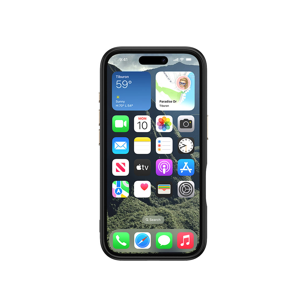 Apple iPhone 16 Plus Kılıf M-safe Şarj Özellikli Karbon Fiber Görünümlü Zore Antina Kapak Siyah-Yeşil