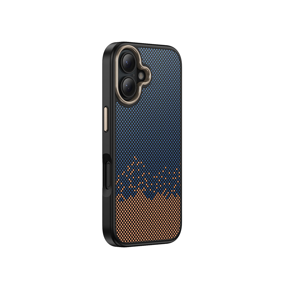 Apple iPhone 16 Plus Kılıf M-safe Şarj Özellikli Karbon Fiber Görünümlü Zore Antina Kapak Siyah
