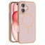 Apple iPhone 16 Plus Kılıf M-safe Şarj Özellikli Mat Arka Yüzey Zore Sio Kapak Rose Gold
