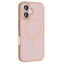 Apple iPhone 16 Plus Kılıf M-safe Şarj Özellikli Mat Arka Yüzey Zore Sio Kapak Rose Gold