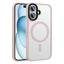 Apple iPhone 16 Plus Kılıf Mat Arka Yüzey Wireless Şarj Özellikli Zore Flet M-safe Kapak Rose Gold