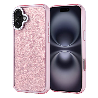 Apple iPhone 16 Plus Kılıf Taşlı Tasarımlı Zore Kapi Kapak Pembe