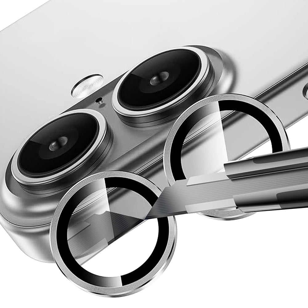 Apple iPhone 16 Plus Zore Mikro Kamera Lens Koruyucu Gümüş