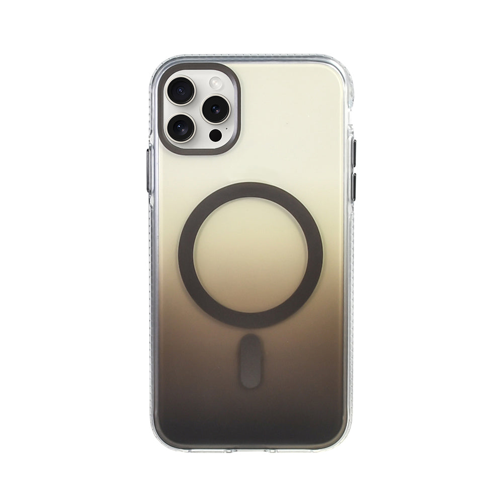 Apple iPhone 16 Pro Kılıf M-safe Şarj Özellikli Transparan Renk Geçişli Zore Toros Kapak Rose Gold