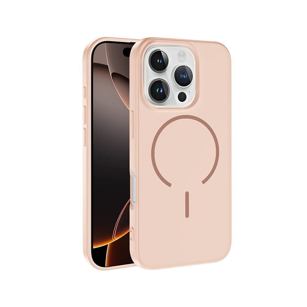 Apple iPhone 16 Pro Kılıf M-safe Şarj Özellikli Zore Meta Kapak Siyah