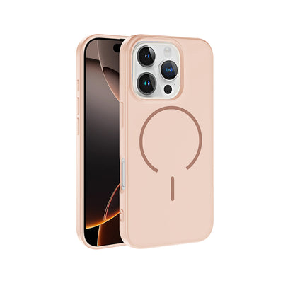Apple iPhone 16 Pro Kılıf M-safe Şarj Özellikli Zore Meta Kapak Siyah