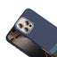 Apple iPhone 16 Pro Kılıf M-safe Şarj Özellikli Karbon Fiber Görünümlü Zore Gros Kapak Lacivert