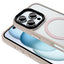 Apple iPhone 16 Pro Kılıf Mat Arka Yüzey Wireless Şarj Özellikli Zore Flet M-safe Kapak Pembe