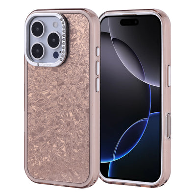 Apple iPhone 16 Pro Kılıf Taşlı Tasarım Zore Kapi Kapak Pembe