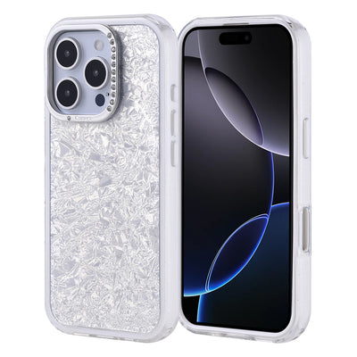 Apple iPhone 16 Pro Kılıf Taşlı Tasarım Zore Kapi Kapak Gümüş
