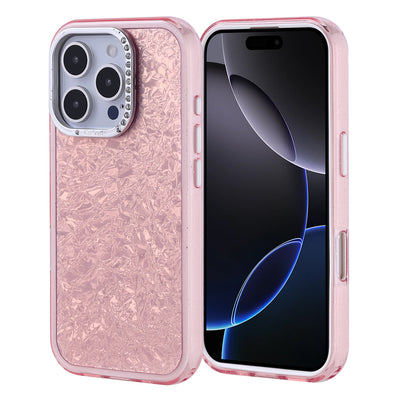 Apple iPhone 16 Pro Kılıf Taşlı Tasarım Zore Kapi Kapak Pembe