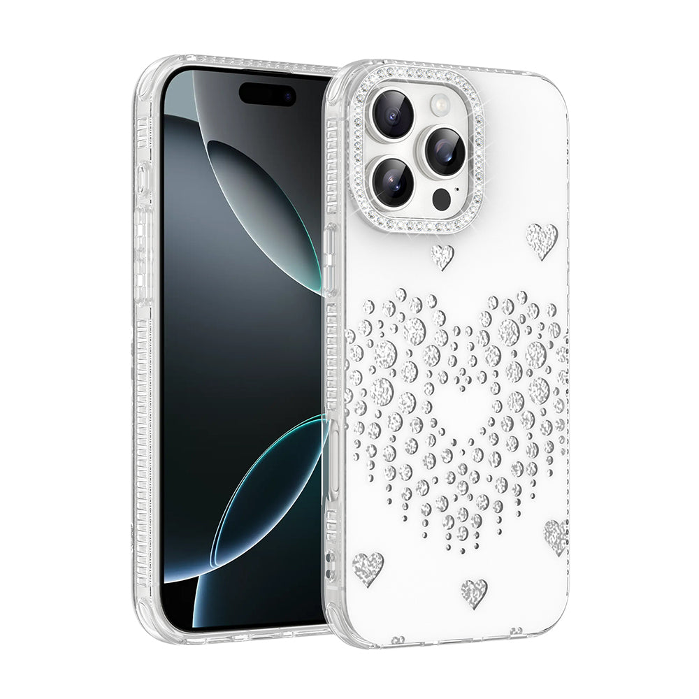 Apple iPhone 16 Pro Max Kılıf Damla Taşlı Zore Rivas Sert PC Kapak