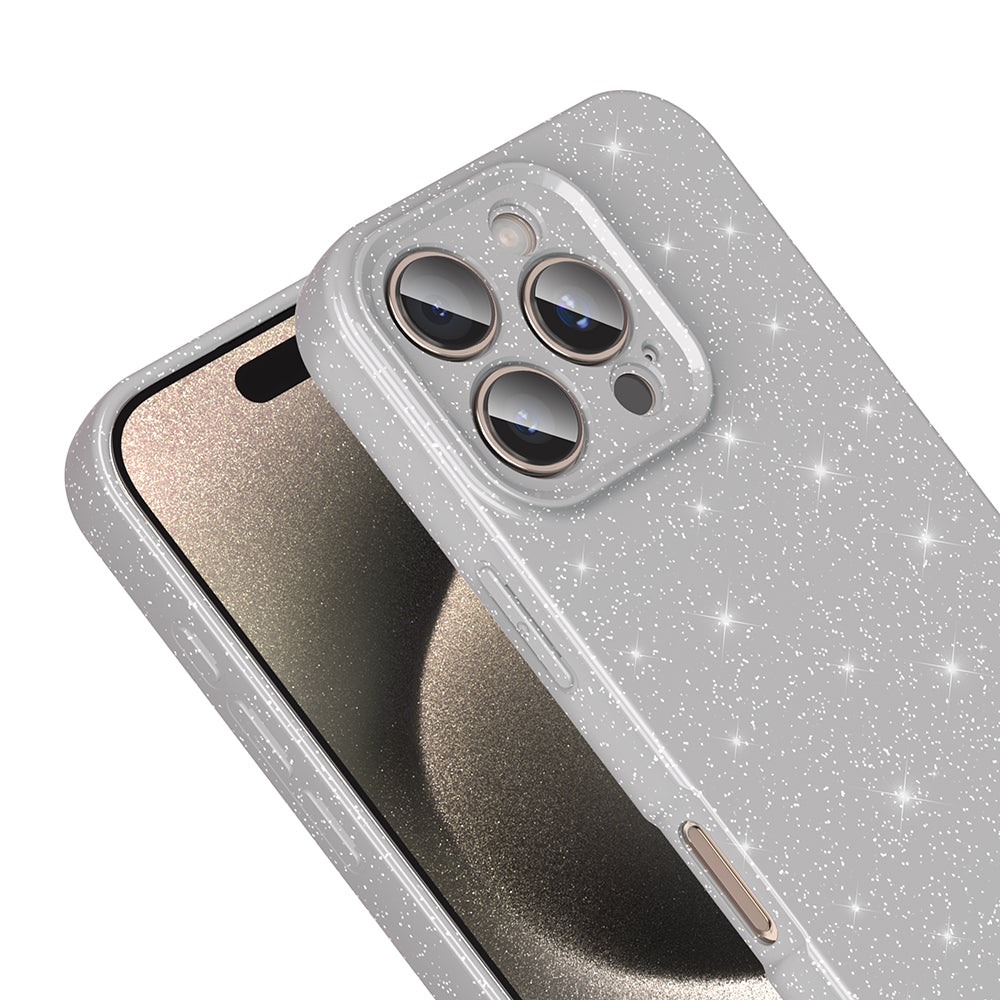 Apple iPhone 16 Pro Max Kılıf Kamera Korumalı Simli Lüks Zore Koton Kapak Lila