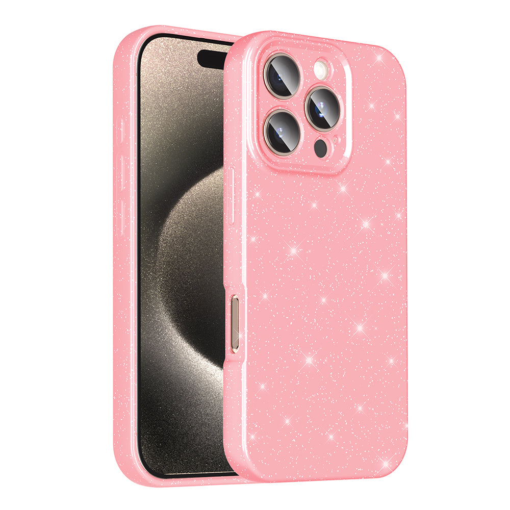 Apple iPhone 16 Pro Max Kılıf Kamera Korumalı Simli Lüks Zore Koton Kapak Siyah