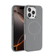 Apple iPhone 16 Pro Max Kılıf M-Safe Şarj Özellikli Metal Kamera Çerçeveli Zore Edi Silikon Kapak Titanyum-Gri