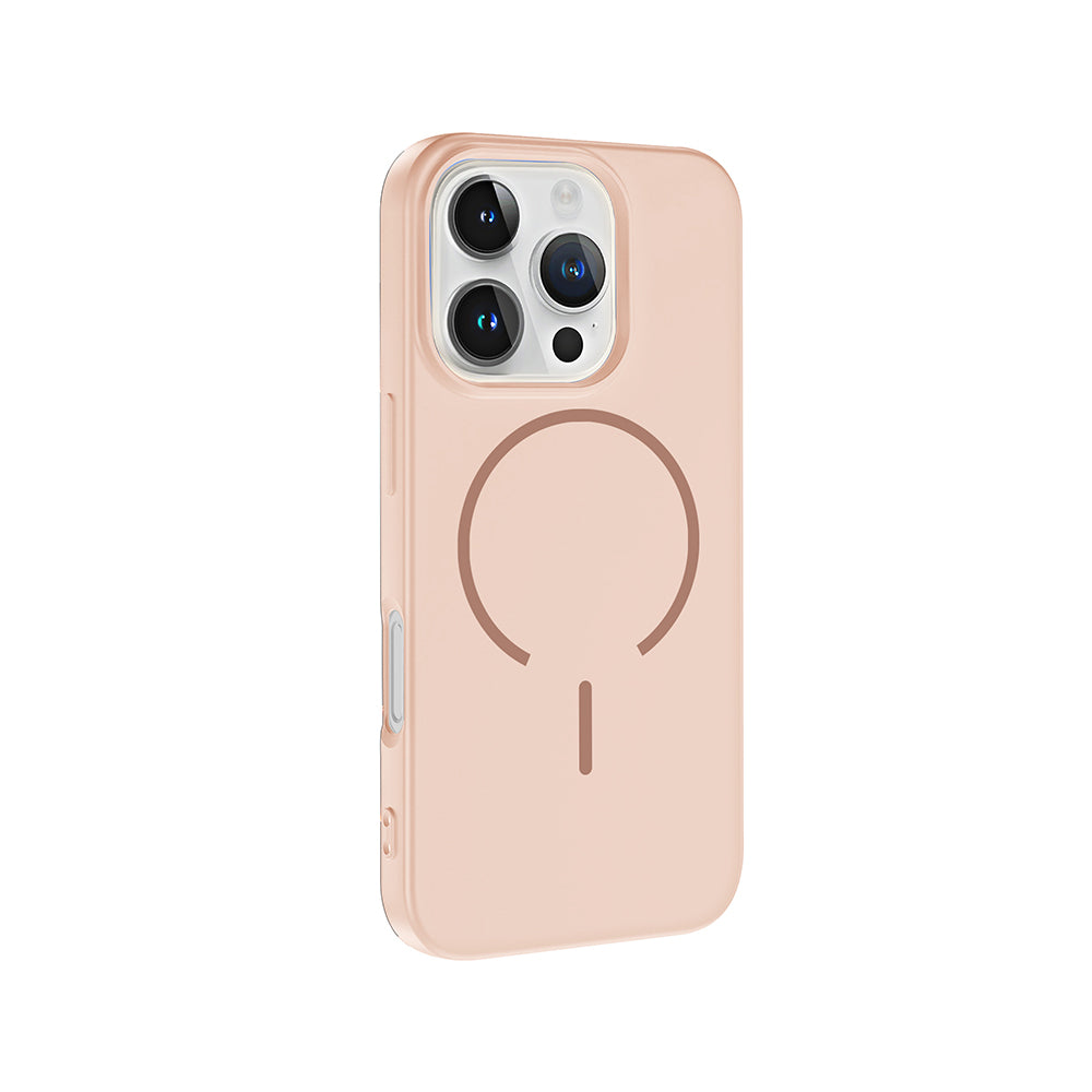 Apple iPhone 16 Pro Max Kılıf M-safe Şarj Özellikli Zore Meta Kapak Mürdüm