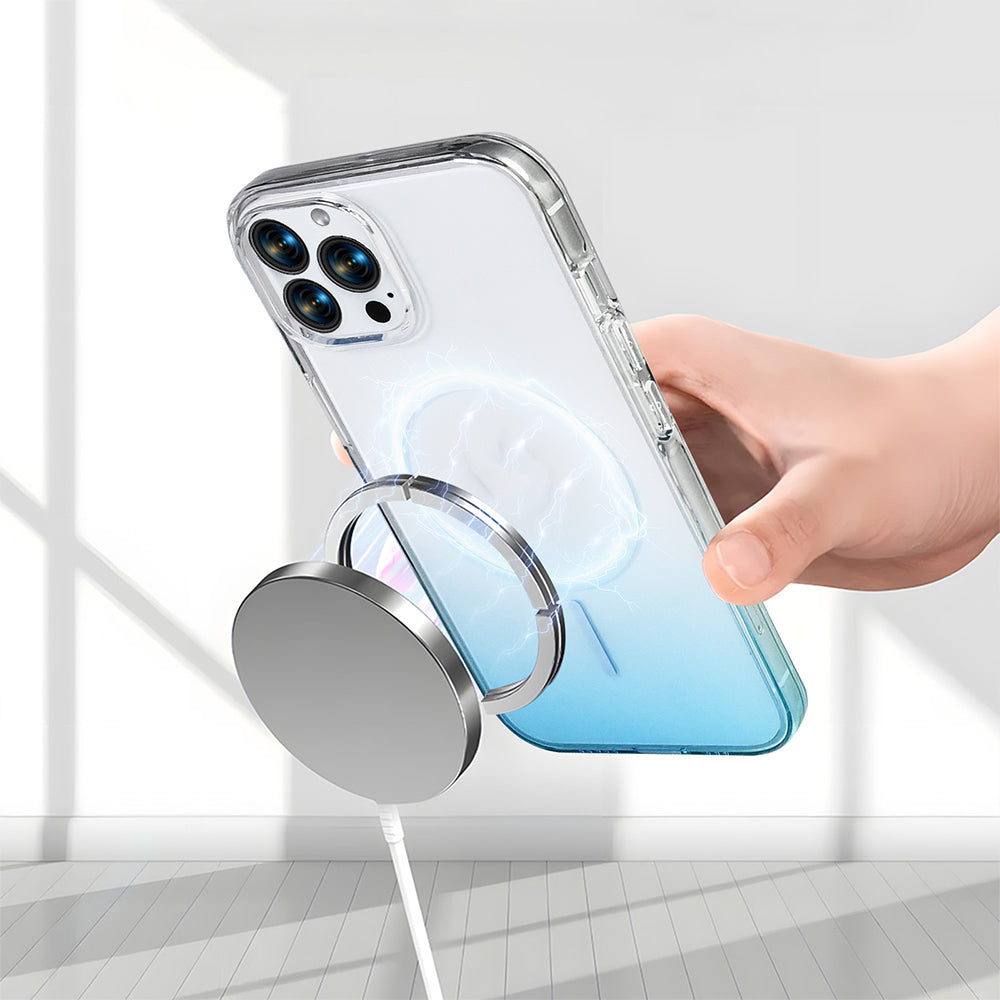 Apple iPhone 16 Pro Max Kılıf M-Safe Şarj Özellikli Zore Septik Silikon Kapak Mor