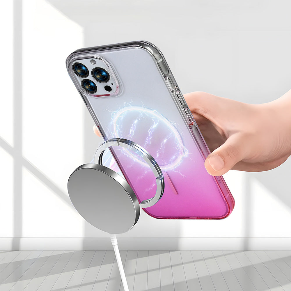 Apple iPhone 16 Pro Max Kılıf M-Safe Şarj Özellikli Zore Septik Silikon Kapak Mor