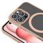 Apple iPhone 16 Pro Max Kılıf M-safe Şarj Özellikli Mat Arka Yüzey Zore Sio Kapak Rose Gold
