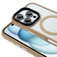 Apple iPhone 16 Pro Max Kılıf Mat Arka Yüzey Wireless Şarj Özellikli Zore Flet M-safe Kapak Siyah