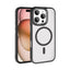 Apple iPhone 16 Pro Max Kılıf Wireless Şarj Özellikli Zore Krom M-safe Silikon Kapak Siyah