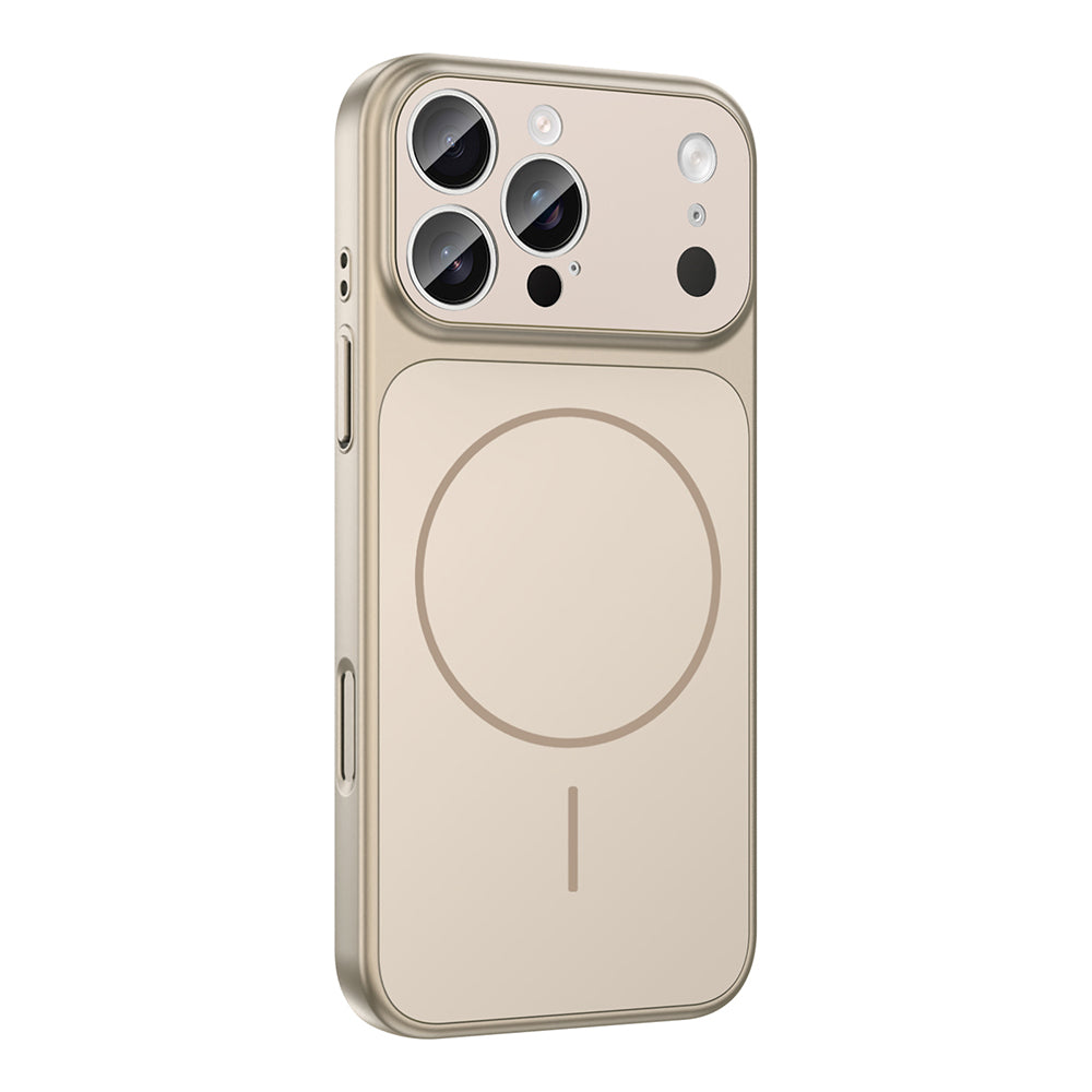 Apple iPhone 16 Pro Max Kılıf Zore M-Safe Şarj Özellikli Kamera Korumalı Formen Kapak Turuncu