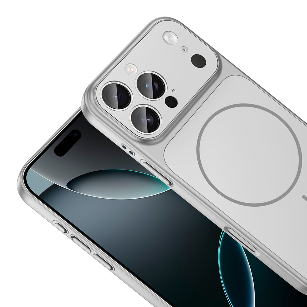 Apple iPhone 16 Pro Max Kılıf Zore M-Safe Şarj Özellikli Kamera Korumalı Formen Kapak Mavi