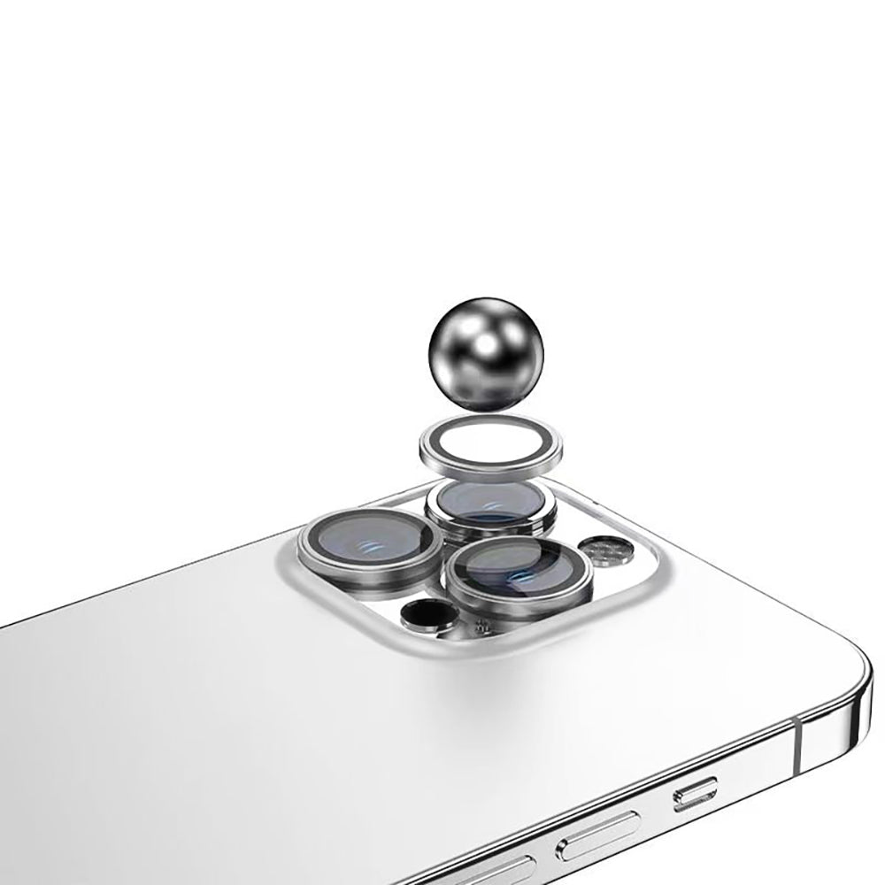 Apple iPhone 16 Pro Max Zore Mikro Kamera Lens Koruyucu Gri