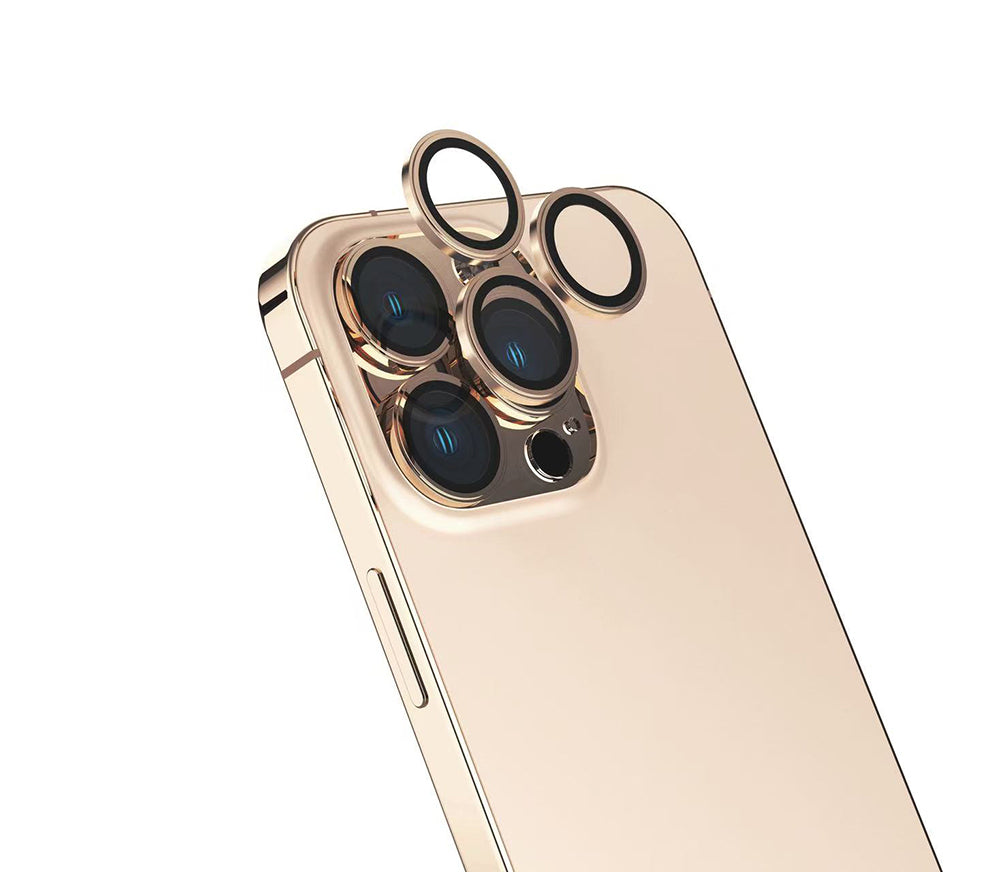 Apple iPhone 16 Pro Max Zore Mikro Kamera Lens Koruyucu Desert Titanyum