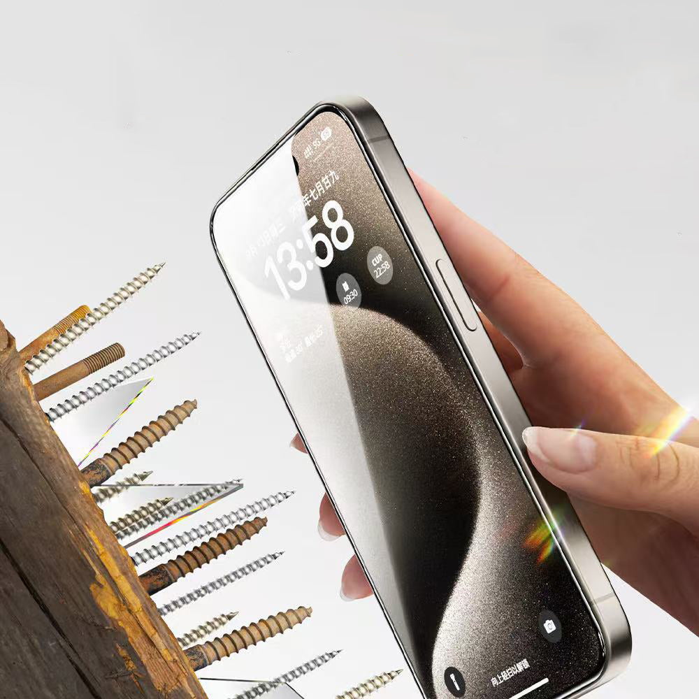 Apple iPhone 16 Pro Zore 3D Mobi HD Temperli Cam Ekran Koruyucu Şeffaf