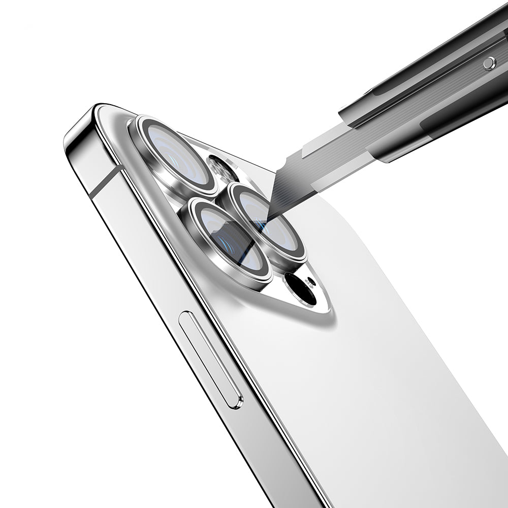 Apple iPhone 16 Pro Zore Mikro Kamera Lens Koruyucu Gümüş