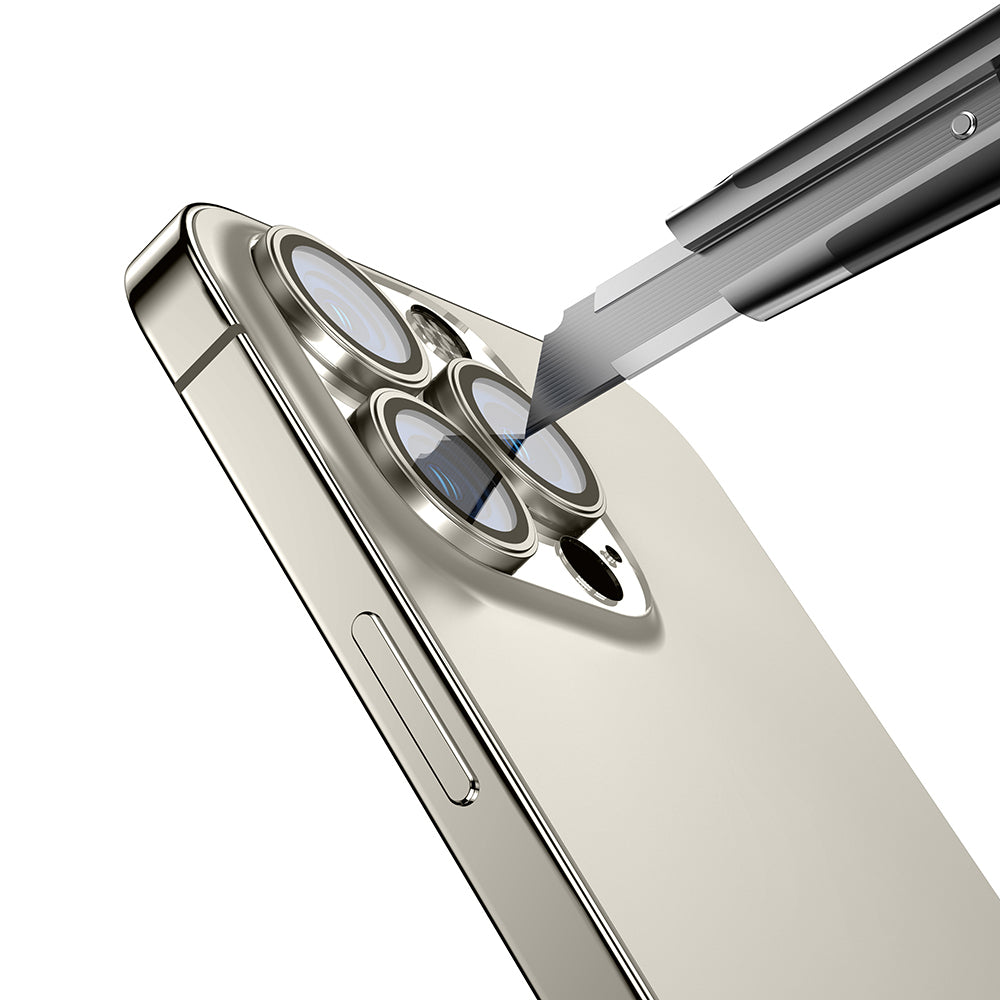 Apple iPhone 16 Pro Zore Mikro Kamera Lens Koruyucu Gri