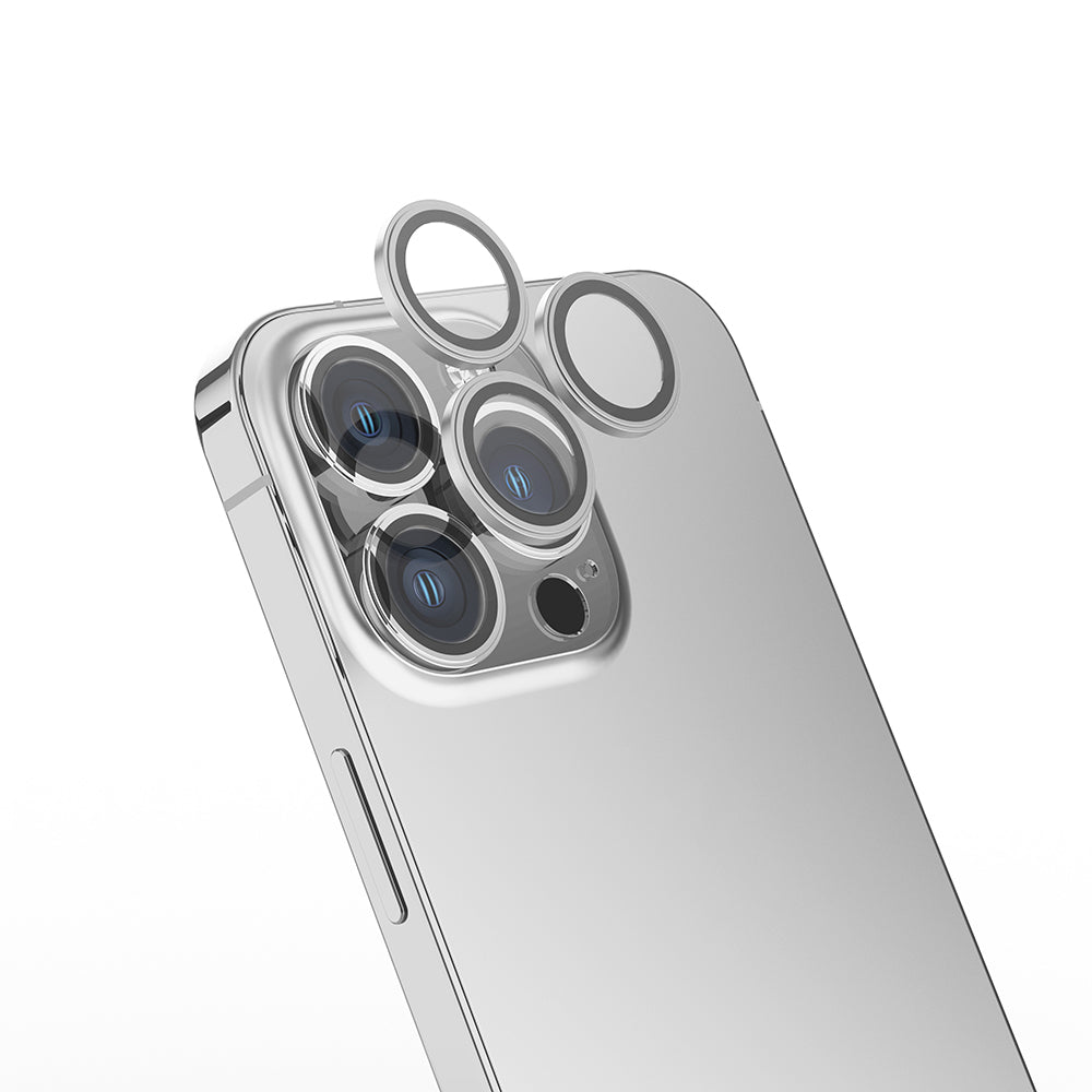 Apple iPhone 16 Pro Zore Mikro Kamera Lens Koruyucu Gümüş