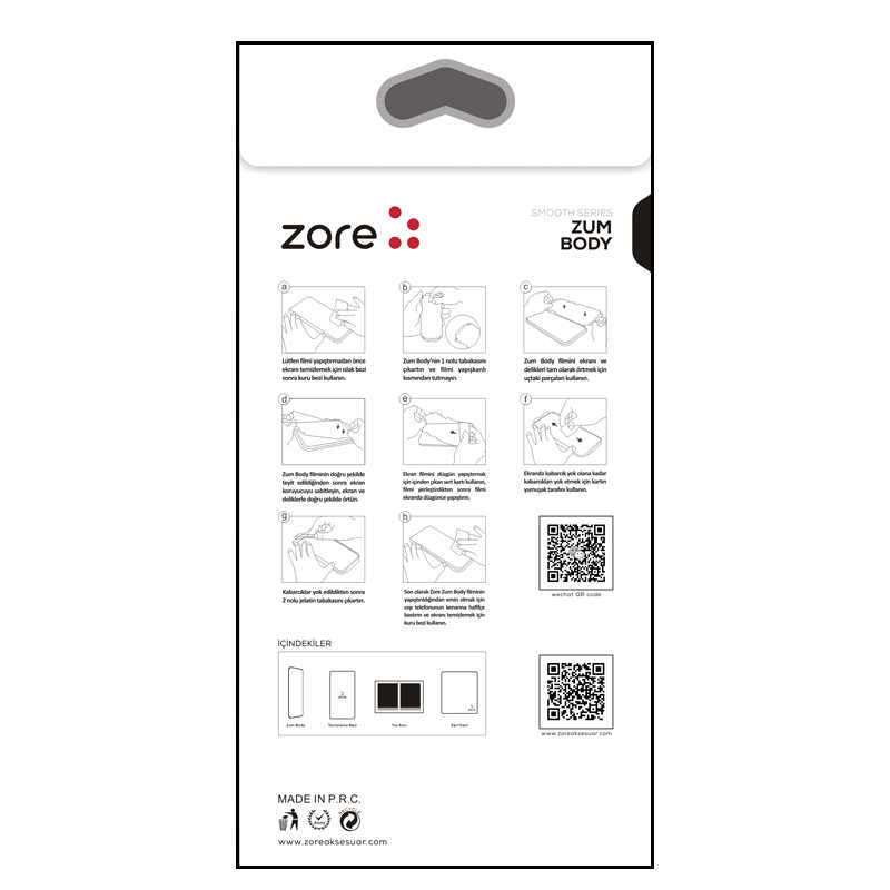 Apple iPhone 16 Zore Zoom Body Screen Protector Transparent