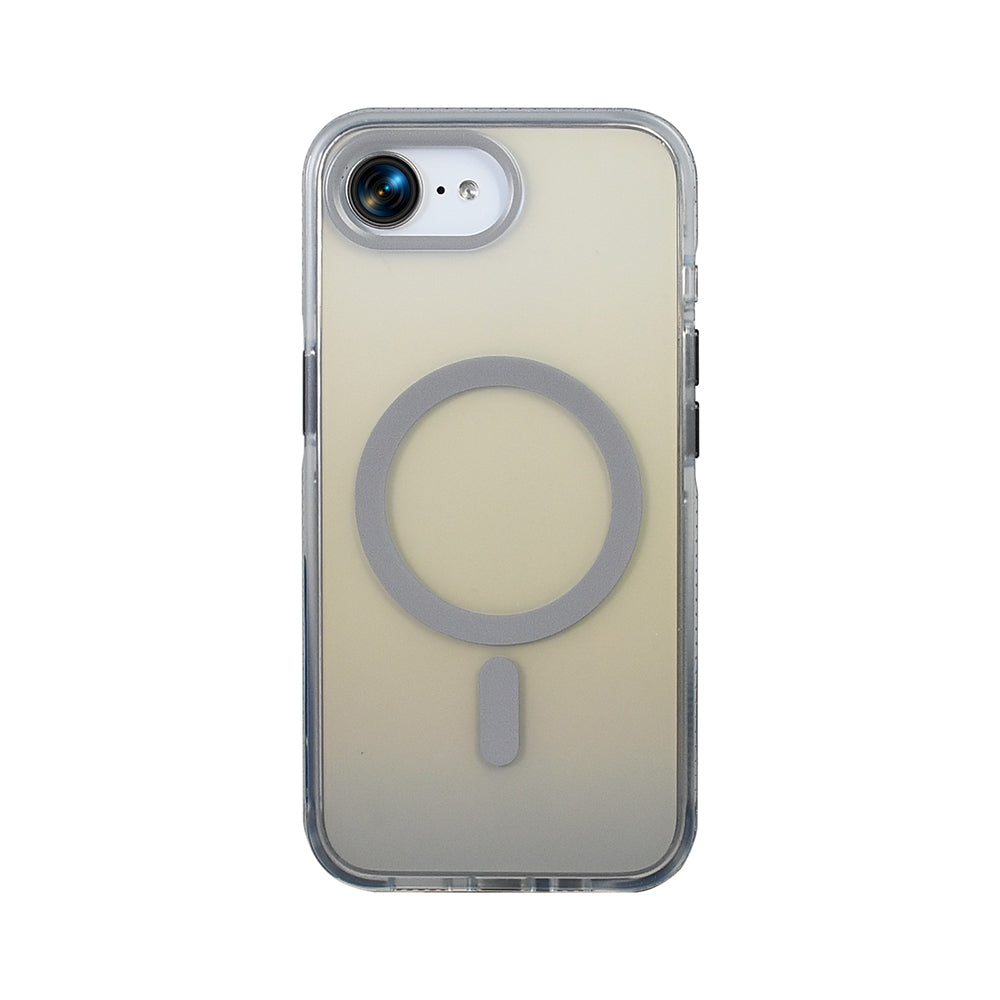 Apple iPhone 16E Kılıf M-safe Şarj Özellikli Transparan Renk Geçişli Zore Toros Kapak Rose Gold