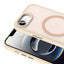 Apple iPhone 16E Kılıf M-safe Şarj Özellikli Mat Arka Yüzey Zore Sio Kapak Rose Gold