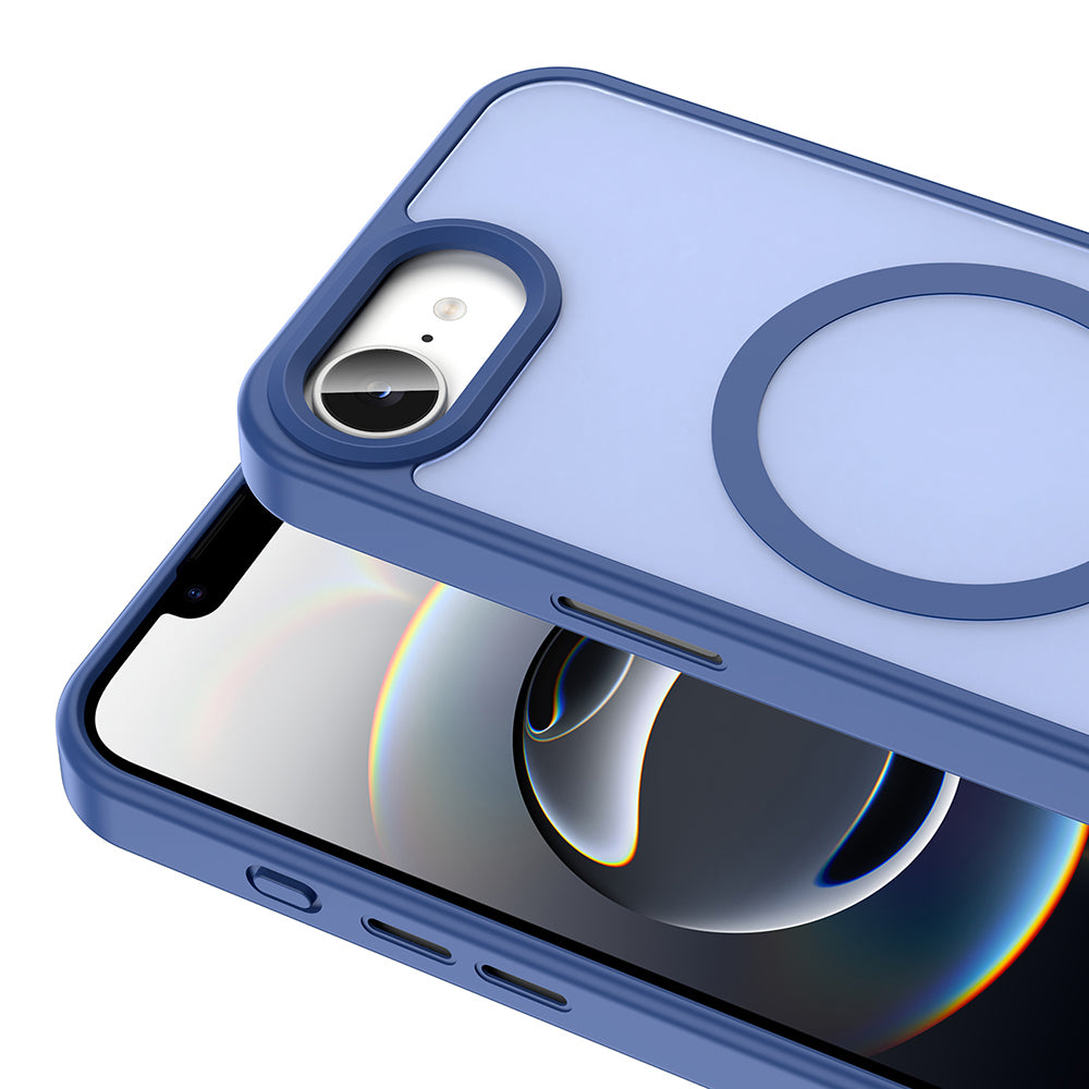 Apple iPhone 16E Kılıf M-safe Şarj Özellikli Mat Arka Yüzey Zore Sio Kapak Rose Gold