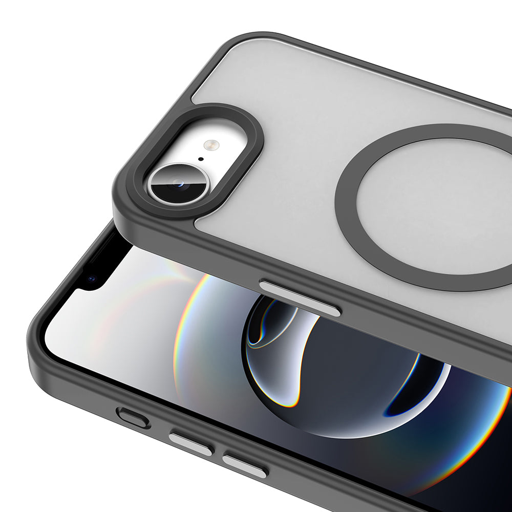 Apple iPhone 16E Kılıf M-safe Şarj Özellikli Mat Arka Yüzey Zore Sio Kapak Rose Gold