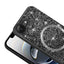 Apple iPhone 16E Kılıf Pırlanta Tasarımlı M-safe Şarj Özellikli Zore Mozaik Silikon Kapak Siyah