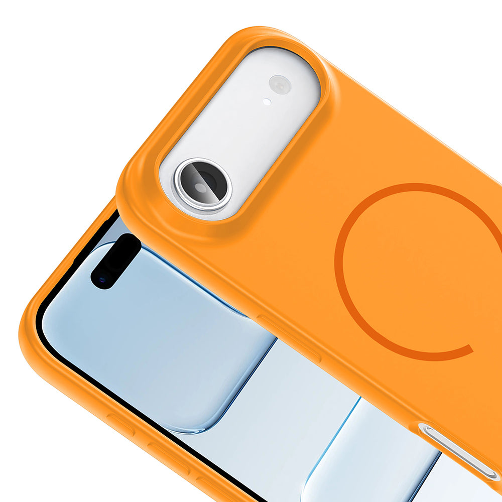 Apple iPhone 17 Air Kılıf M-safe Şarj Özellikli Zore Meta Kapak Rose Pembe