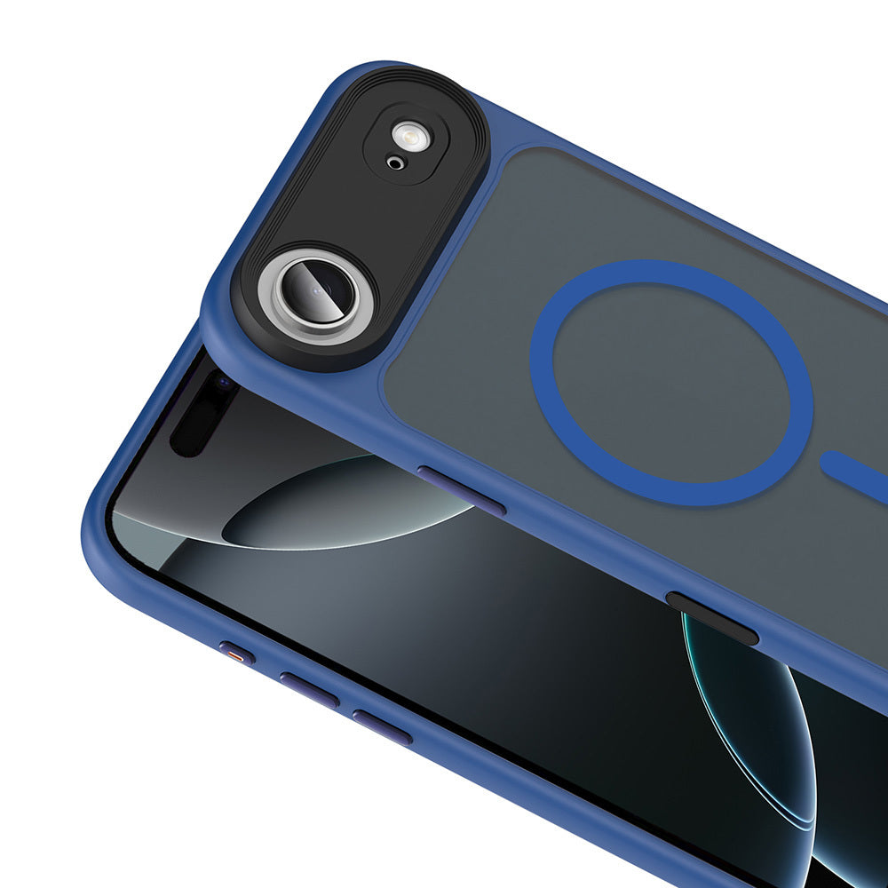 Apple iPhone 17 Air Kılıf Mat Arka Yüzey Wireless Şarj Özellikli Zore Flet M-safe Kapak Turuncu