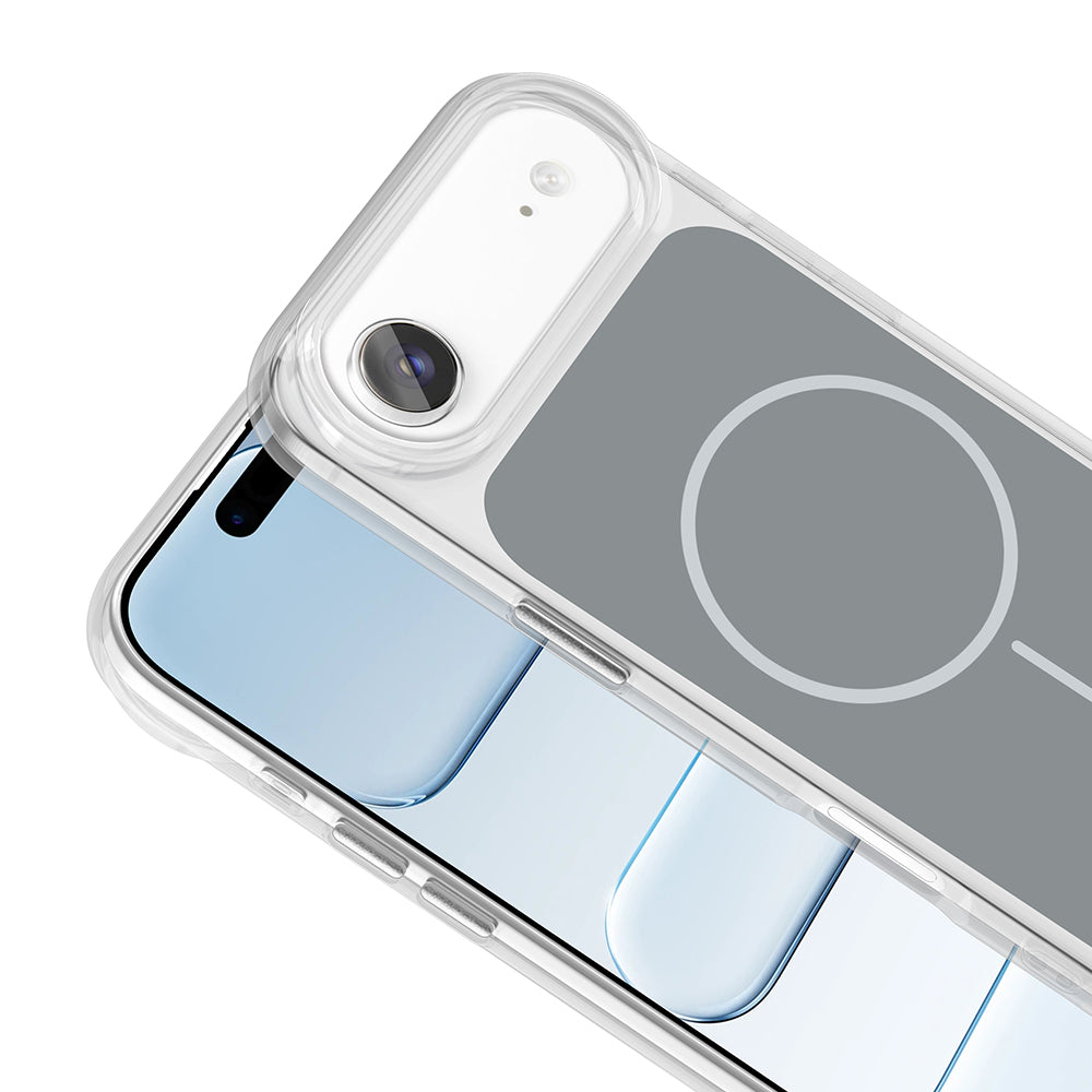 Apple iPhone 17 Air Kılıf Metal Buton Tasarımlı Zore İkonik Sert Silikon Kapak Siyah