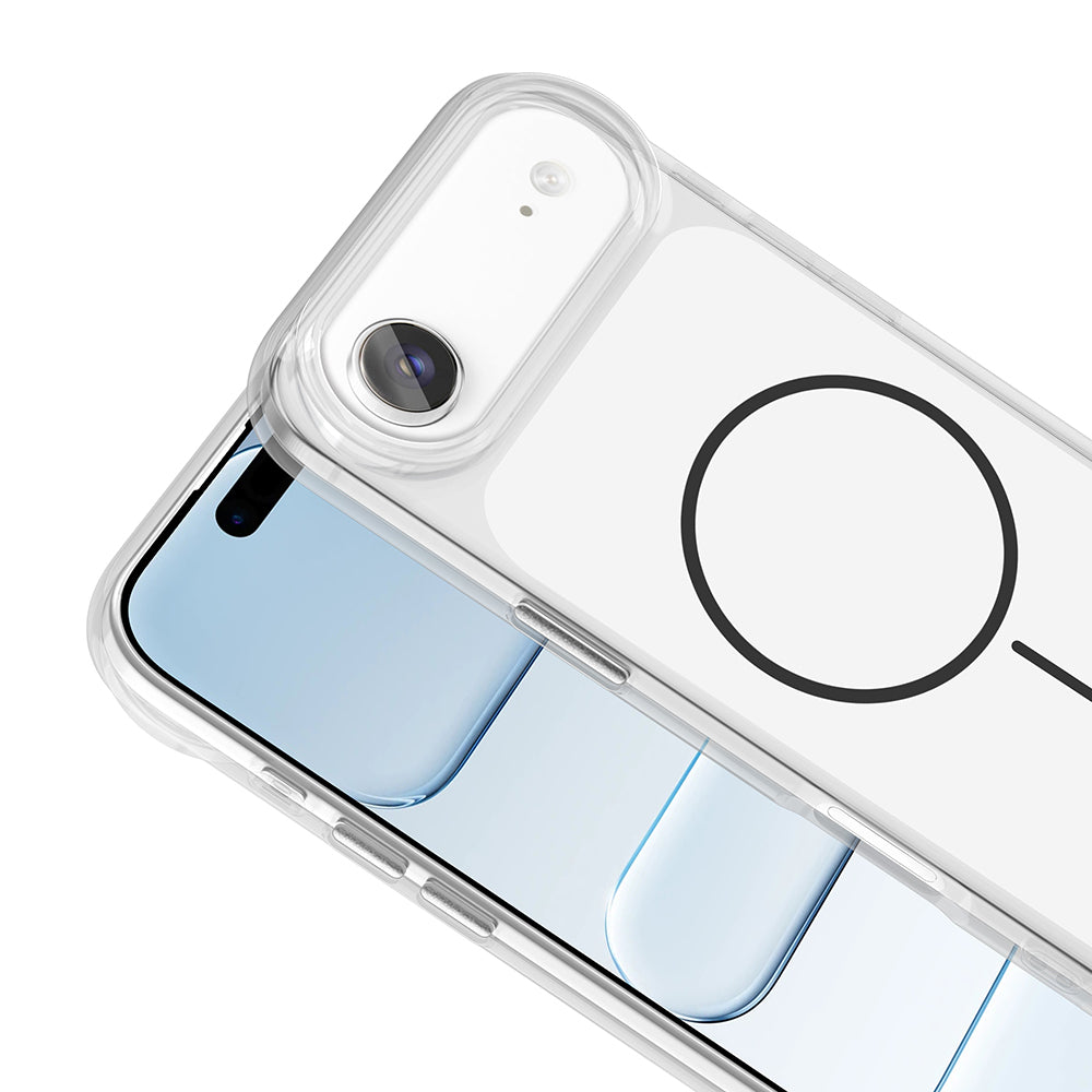 Apple iPhone 17 Air Kılıf Metal Buton Tasarımlı Zore İkonik Sert Silikon Kapak Siyah
