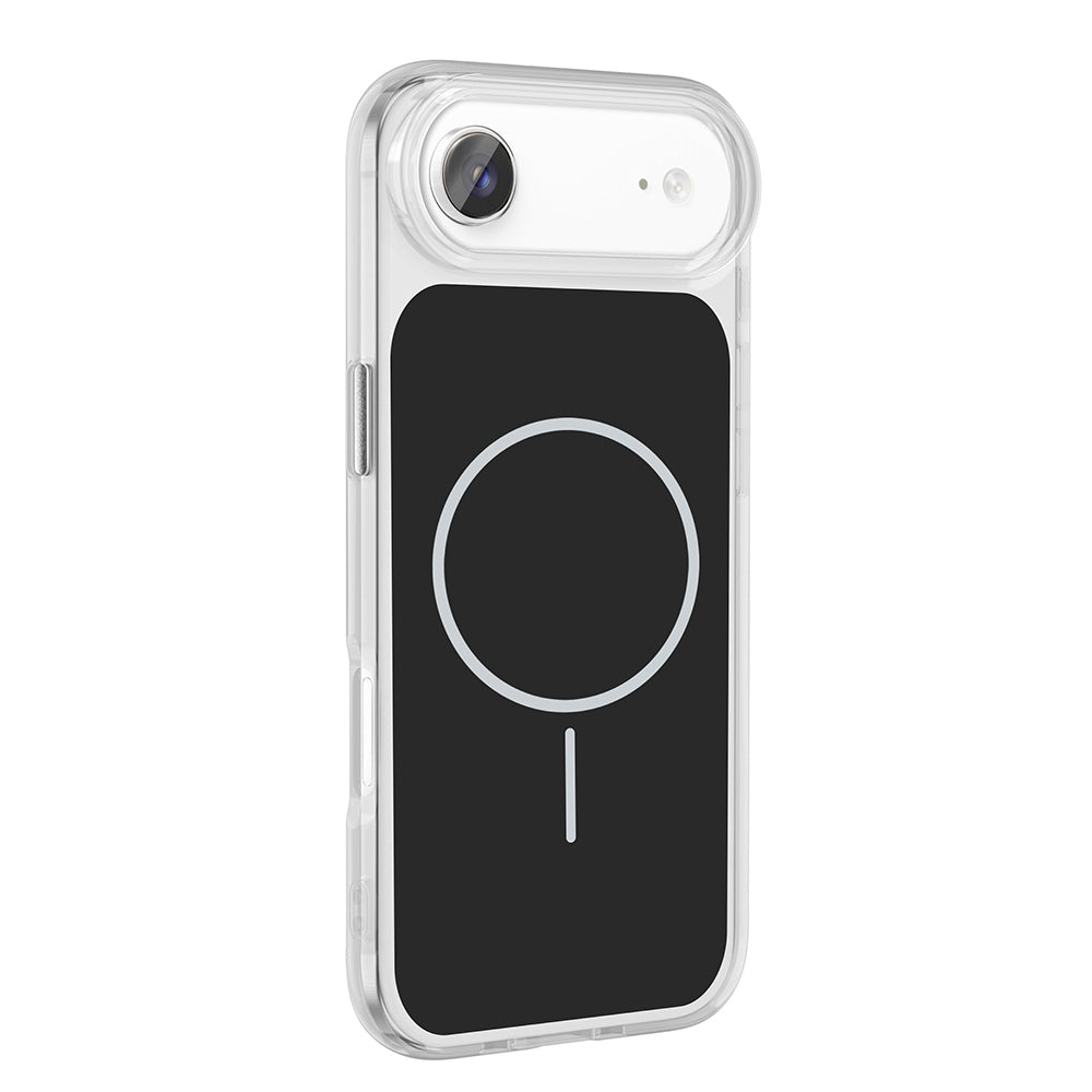 Apple iPhone 17 Air Kılıf Metal Buton Tasarımlı Zore İkonik Sert Silikon Kapak Turuncu