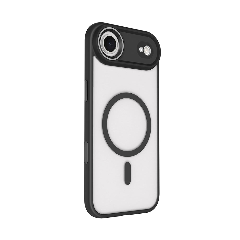 Apple iPhone 17 Air Kılıf Wireless Şarj Özellikli Zore Krom M-safe Silikon Kapak Lacivert