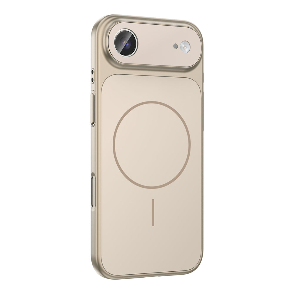 Apple iPhone 17 Air Kılıf Zore M-Safe Şarj Özellikli Kamera Korumalı Formen Kapak Turuncu
