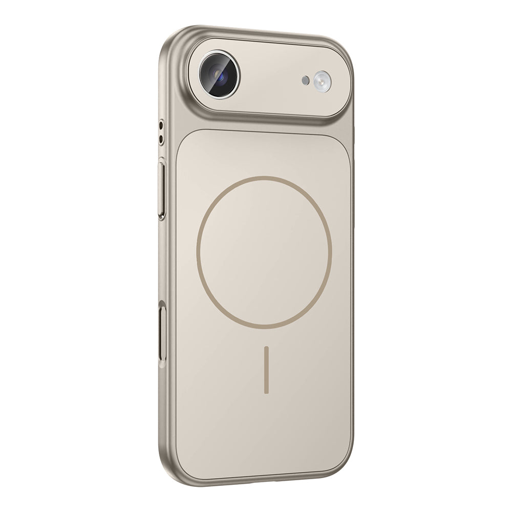 Apple iPhone 17 Air Kılıf Zore M-Safe Şarj Özellikli Kamera Korumalı Formen Kapak Gold
